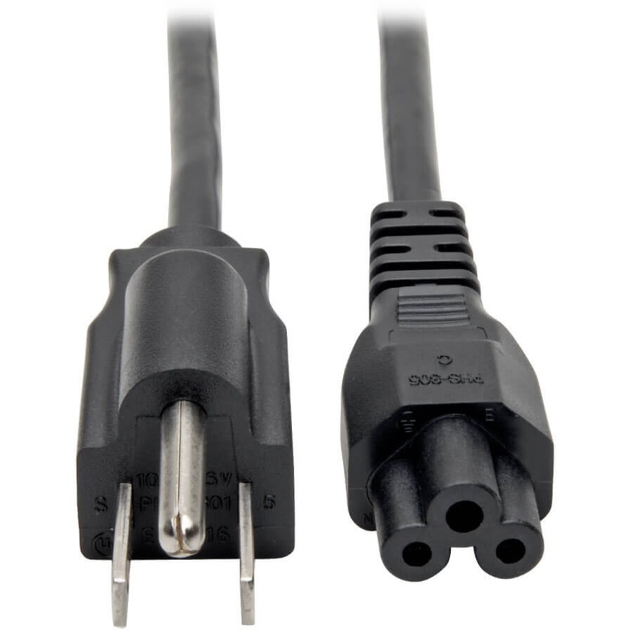 Standard Laptop/Notebook Power Cord, 10A (NEMA 5-15P to IEC-320-C5), 3-ft.