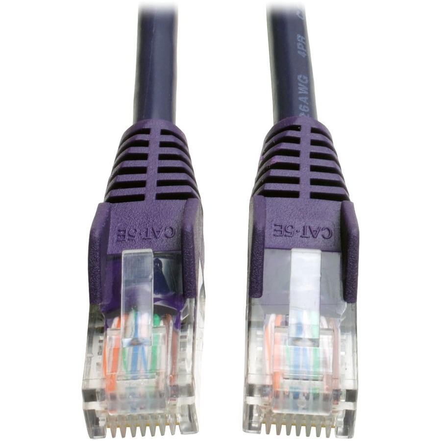 Cat5e 350MHz Snagless Molded Patch Cable (RJ45 M/M) - Purple, 5-ft.