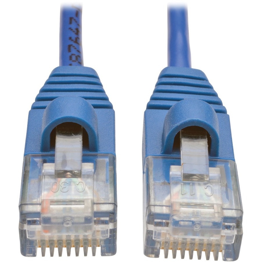 Cat5e 350 MHz Snagless Molded Slim UTP Patch Cable (RJ45 M/M), Blue, 5ft