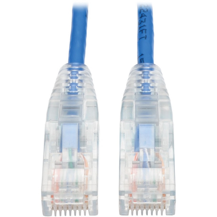 Cat6 Gigabit Snagless Molded Slim UTP Patch Cable (RJ45 M/M), Blue, 6ft