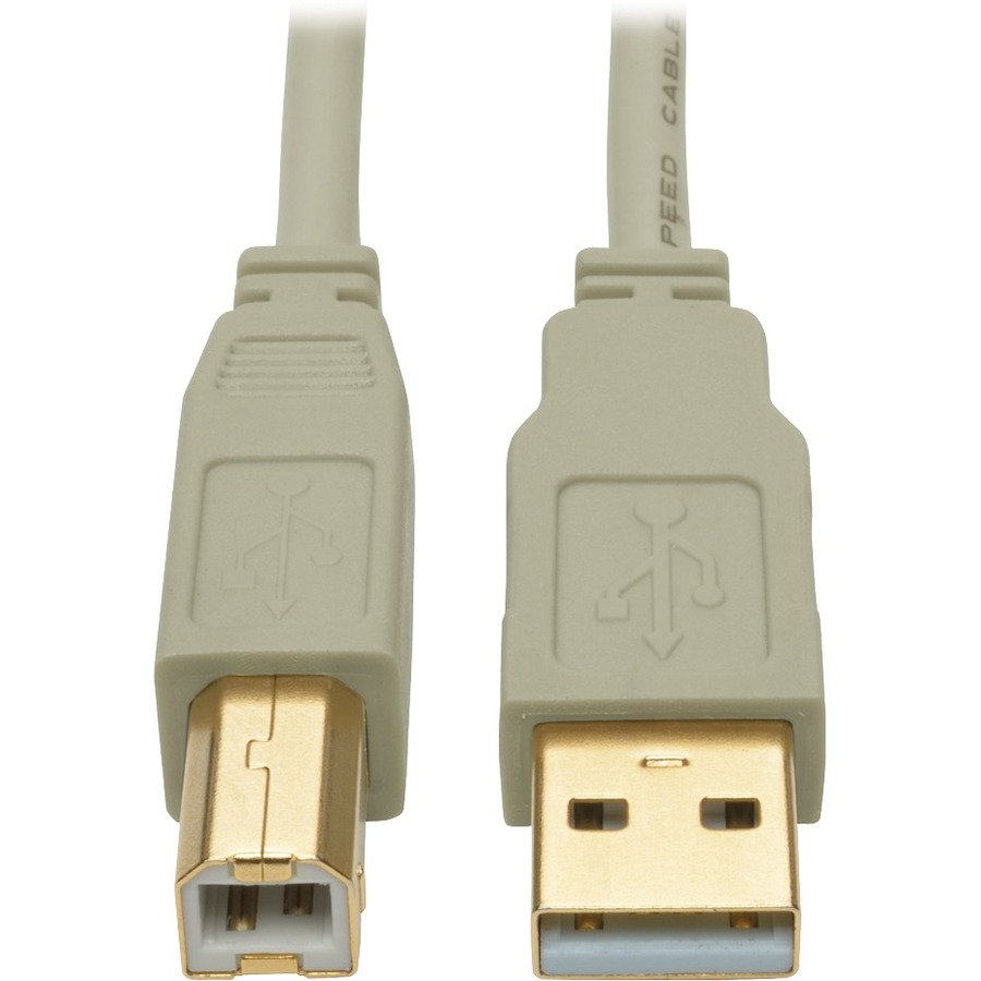 USB 2.0 Hi-Speed A/B Cable (M/M), Beige, 10 ft
