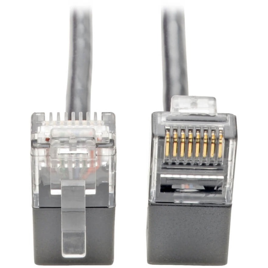 N201-SR2-GY Right-Angle Cat6 UTP Patch Cable - 2 ft., M/M, Slim, Gray