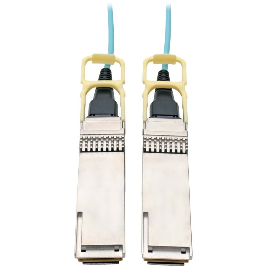QSFP28 to QSFP28 Active Optical Cable - 100GbE, AOC, M/M, Aqua, 5 m (16.4 ft.)