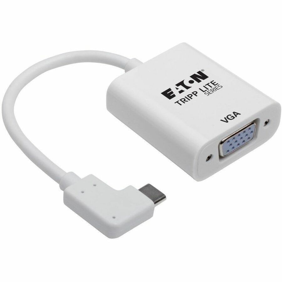 U444-06N-VGA-RA Right-Angle USB-C to VGA Adapter, M/F, White