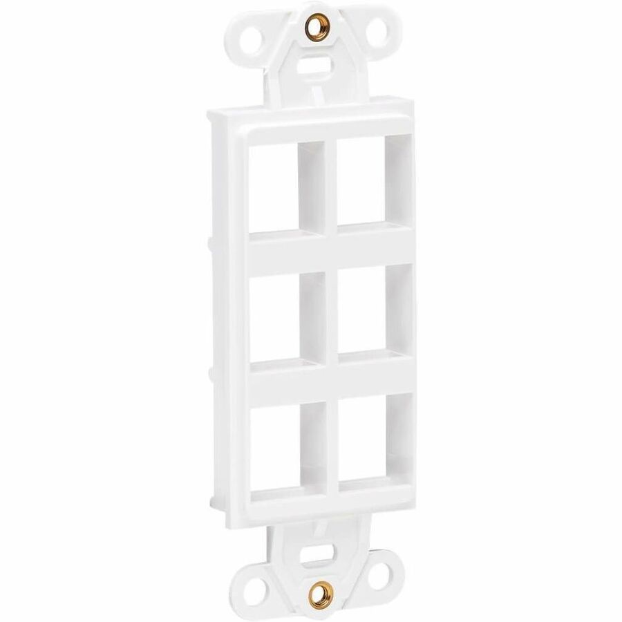 Center Plate Insert, Decora Style - Vertical, 6 Ports