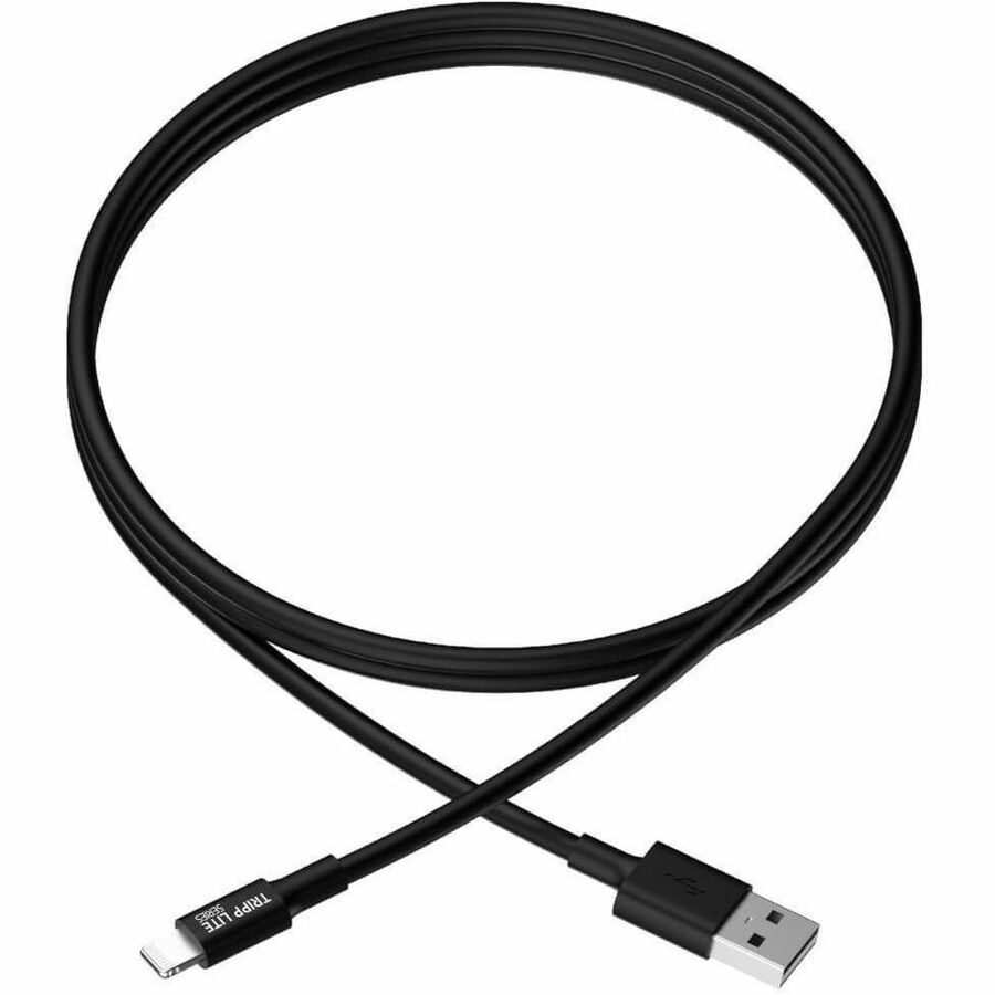 USB Sync/Charge Cable with Lightning Connector - Black, 10-in