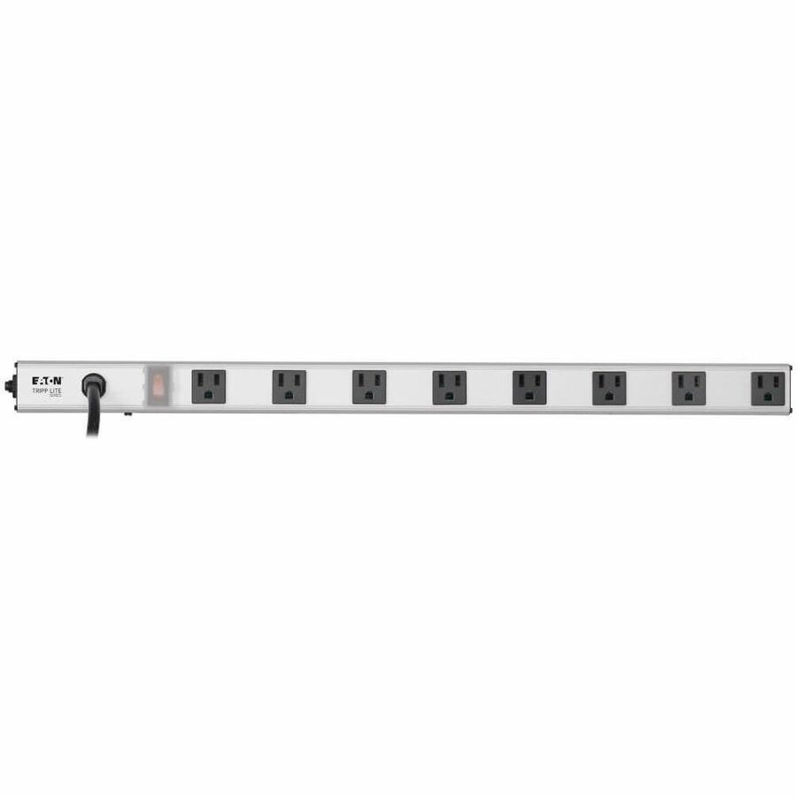 8 Right-Angle Outlet Vertical Power Strip, 120V, 15A, 15-ft. Cord, 5-15P, 24 in.