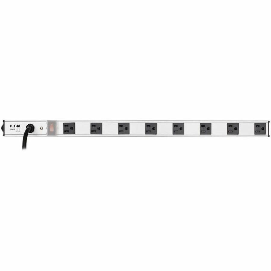 8-Outlet Vertical Power Strip, 120V, 15A, 10-ft. Cord, 5-15P, 24 in.