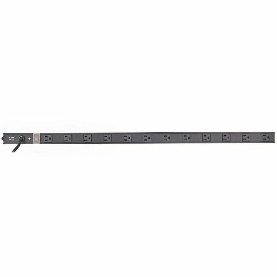 12-Outlet Vertical Power Strip, 120V, 15A, 15-ft. Cord, 5-15P, 36 in.