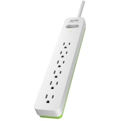 Essential SurgeArrest PE66W, 6 Outlets, 6 Foot Cord, 120V, White
