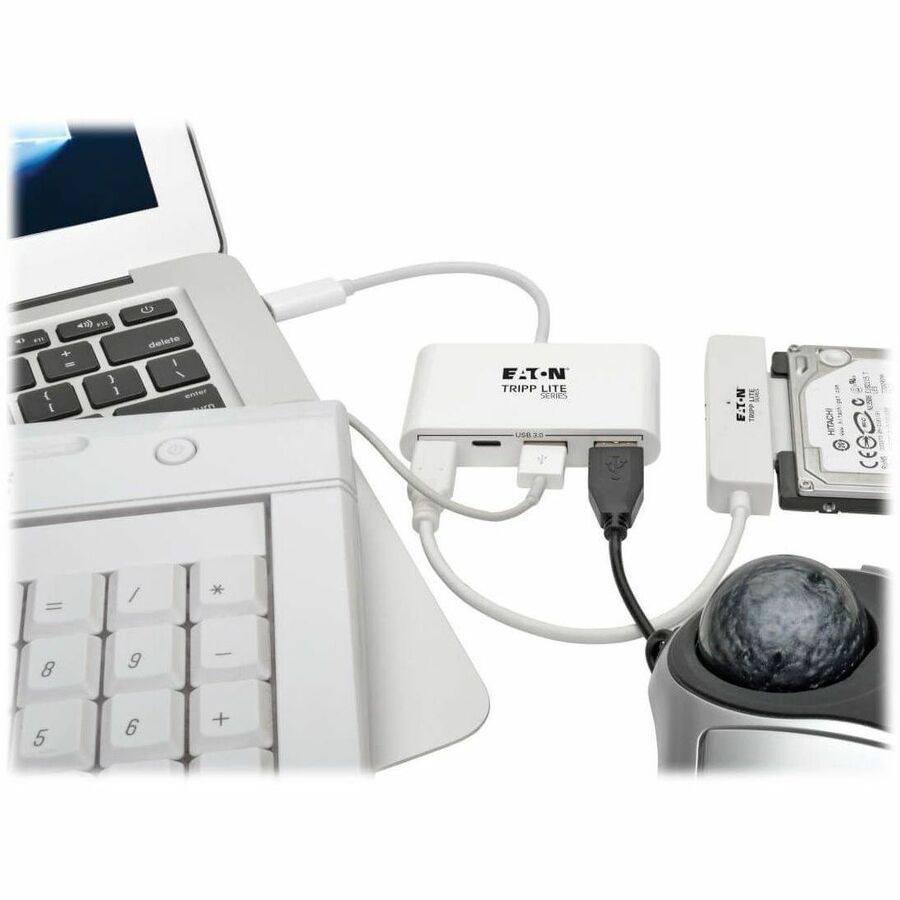 4-Port USB 3.1 Gen 1 Portable Hub, USB-C to (x2) USB-A and (x2) USB-C