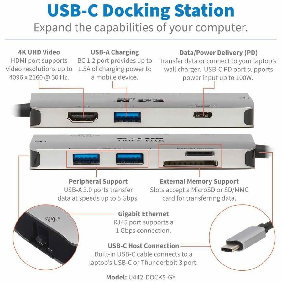 U442-DOCK5-GY Docking Station