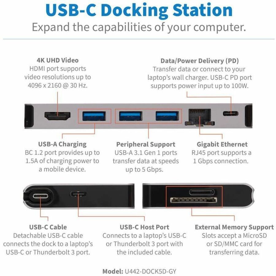 U442-DOCK5D-GY Docking Station