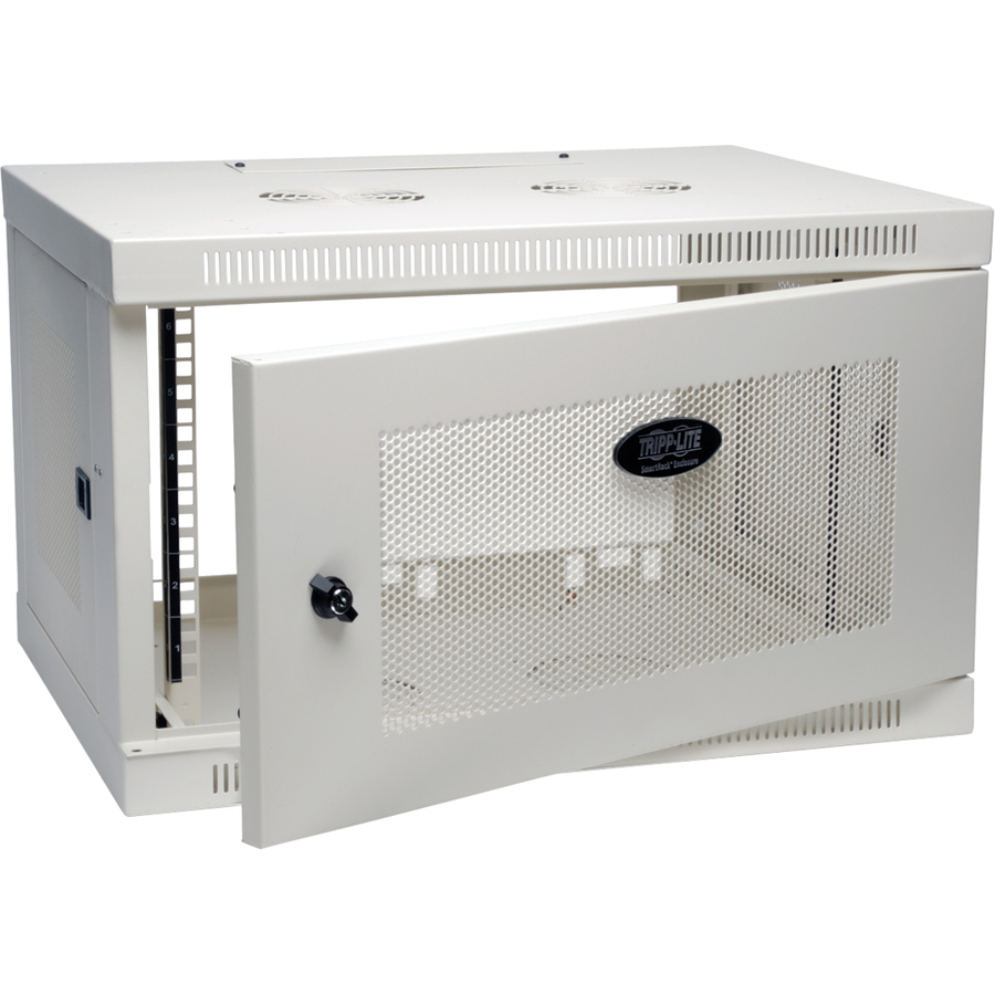 White SmartRack 6U Wall-Mount Rack Enclosure Cabinet
